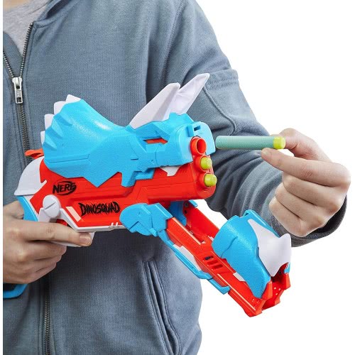 Hasbro Nerf Dinosquad Tricerablast 12 Βελάκια Nerf F0803 5010993805082