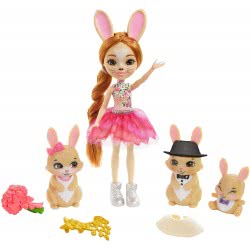 Mattel Enchantimals- Royal Brystal Bunny Family Doll, Purple GYJ08 887961972689