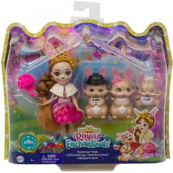 Mattel Enchantimals- Royal Brystal Bunny Family Doll, Purple GYJ08 887961972689