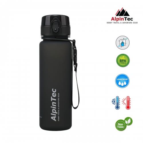 AlpinTec Water Canteen Style 500Ml Black S-500BL 4891321280716