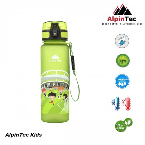 AlpinTec Water Canteen Kids 500 Ml Green Football C-500GN-FT 4891321280723