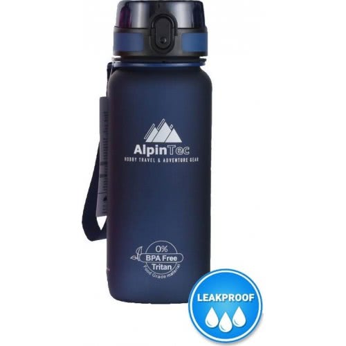 AlpinTec Water Canteen 650Ml Trek Blue Bra Free T-750DB 4891327837259