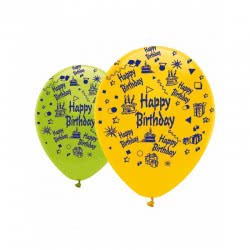 OEM Balloons Happy Birthday 10 Pieces 30 Cm 11940 8421332119406