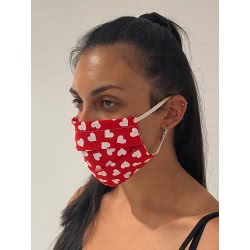 Fun Fashion Protective Mask 100% Cotton Hearts 81075 5204745810756