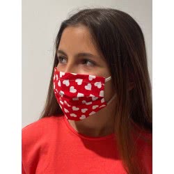 Fun Fashion Protective Mask 100% Cotton Hearts Small 81080 5204745810800