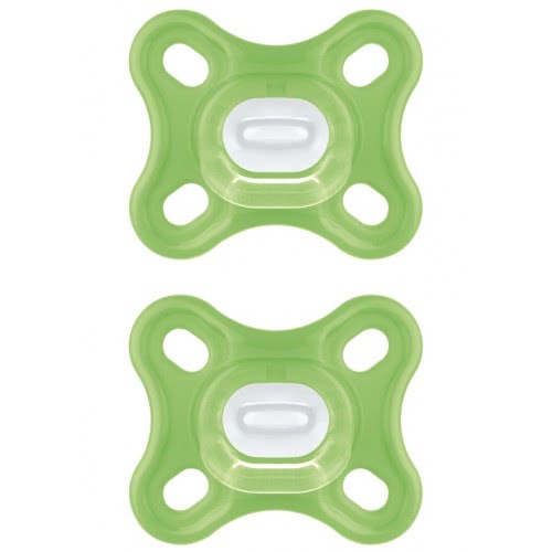 MAM Comfort Silicone Soother (0-2M) Green Two Pieces 126S 9001616715778