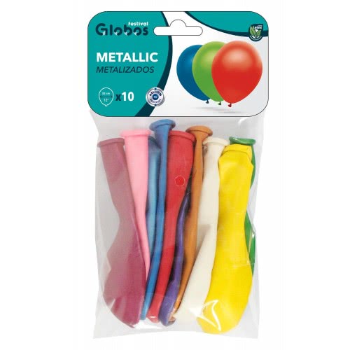 Globos Festival Metallic Balloons 10 Pieces 11340 8421332113404