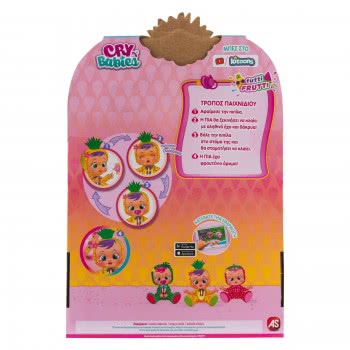 As company Babies Κλαψουλίνια Tutti Frutti 2021 Διαδραστική Κούκλα Κλαίει Με Αληθινά Δάκρυα 4104-93799 8421134093799