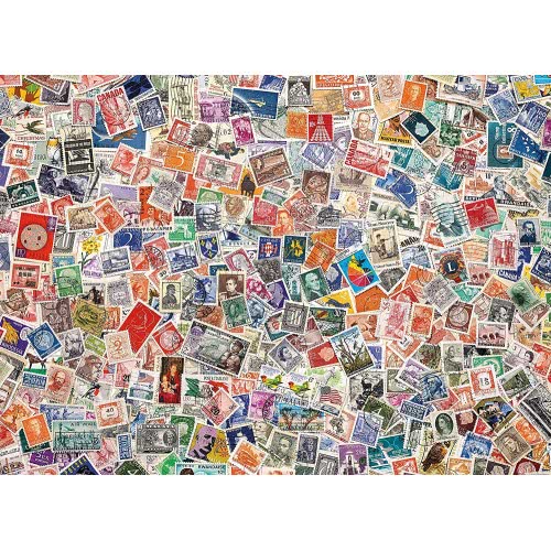 Clementoni High Quality Collection Stamps 1000 Pieces, Multi-Colour 1220-39387 8005125393879