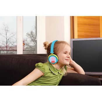 Lexibook Peppa Pig Stereo Wired Foldable Headphone With Kids Safe Volume HP015PP 3380743058917