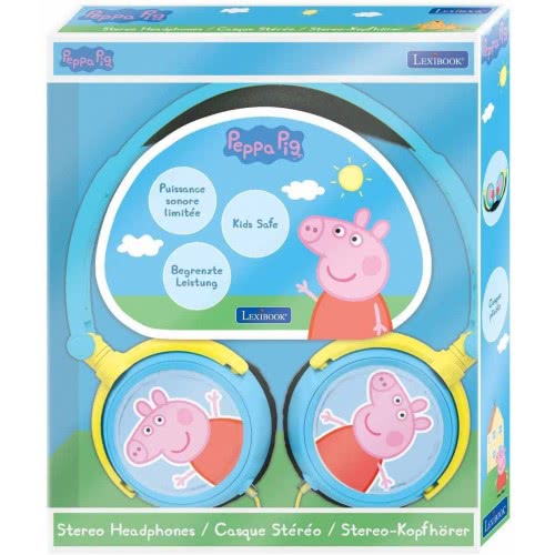 Lexibook Peppa Pig Stereo Wired Foldable Headphone With Kids Safe Volume HP015PP 3380743058917