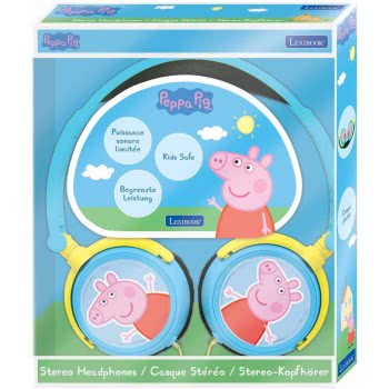 Lexibook Peppa Pig Stereo Wired Foldable Headphone With Kids Safe Volume HP015PP 3380743058917