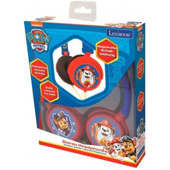 Lexibook Paw Patrol Stereo Wired Foldable Headphone With Kids Safe Volume HP015PA 3380743075327