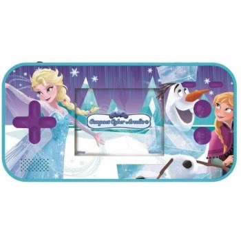Lexibook Disney Frozen Elsa Compact Cyber Arcade Portable Console, 150 Games, LCD Colour Screen, Battery Operated, Blue JL2367FZ