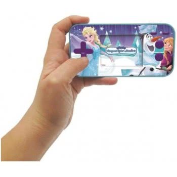 Lexibook Disney Frozen Elsa Compact Cyber Arcade Portable Console, 150 Games, LCD Colour Screen, Battery Operated, Blue JL2367FZ