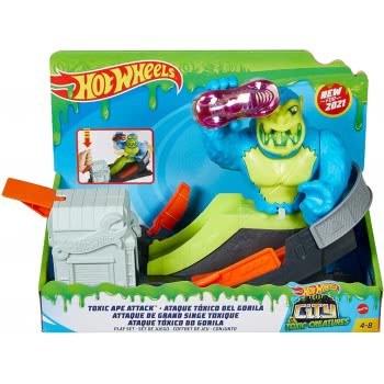 Mattel Hot Wheels Toxic Ape Attack Play Set Πίστα City Με Τέρατα FNB05 / GTT66 887961920659