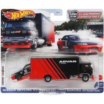 Mattel Hot Wheels Premium 2021 Team Transport 27 Nissan Skyline Gt-R / Sakura Sprinter FLF56 / GRK55 887961906257