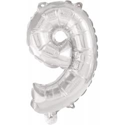 PROCOS Μπαλόνι Decorata Silver Foil 96Εκ. Νο 9 Ασήμι 092475 5201184924754