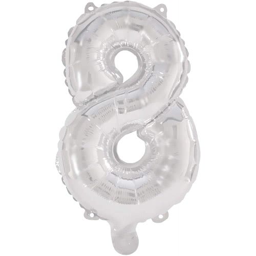 PROCOS Μπαλόνι Decorata Silver Foil 96Εκ. Νο 8 Ασημί 092474 5201184924747
