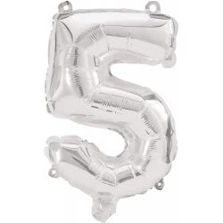 PROCOS Μπαλόνι Decorata Silver Foil 96Εκ. Νο 5 Ασημί 092471 5201184924716