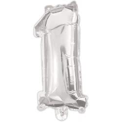 PROCOS Μπαλόνι Decorata Silver Foil 96Εκ. Νο 1 Άσημι 092467 5201184924679