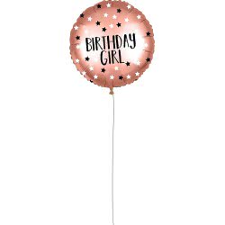 PROCOS Μπαλόνι Decorata Foil Rose - Gold Birthday Girl 46Εκ. 1Τμχ 092415 5201184924150