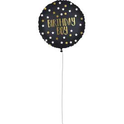 PROCOS Balloon Decorata Foil Black - Gold Birthday Boy 46Εκ. 1Τμχ 092416 5201184924167