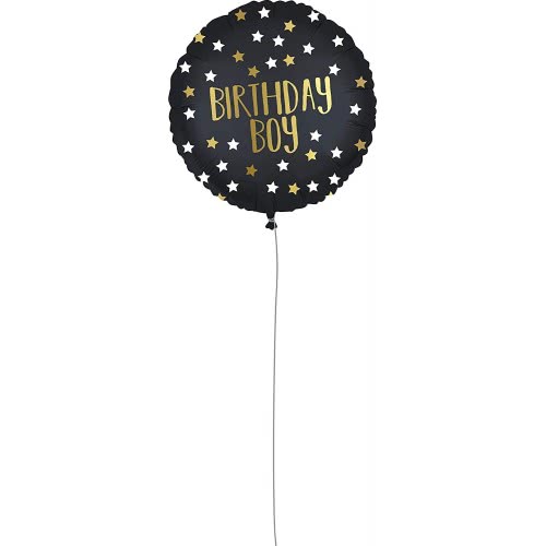 PROCOS Balloon Decorata Foil Black - Gold Birthday Boy 46Εκ. 1Τμχ 092416 5201184924167