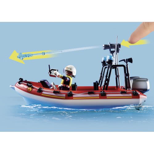 Playmobil Σετ Λαμπάδα City Life Πυροσβεστικό Σκάφος Και Ελικόπτερο 10466 4008789104663