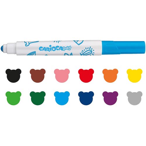CARIOCA Baby Μαρκαδόροι 12 Τεμάχια C42814 8003511428143