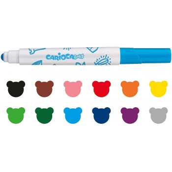 CARIOCA Baby Μαρκαδόροι 12 Τεμάχια C42814 8003511428143