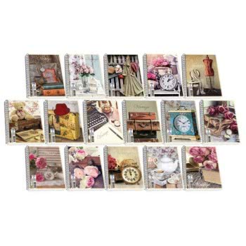 SKAG Notebook Spiral Vintage 17X25 Cm - Random Design 261999 5201303261999