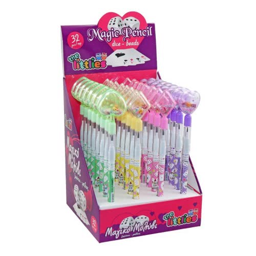 Diakakis imports The Littlies Magic Pencil Dice - 4 Colors 101271 6922139499392