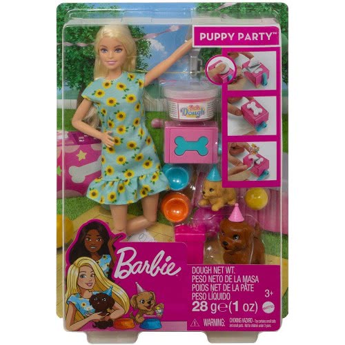 Mattel Barbie Puppy Party Doll And Playset GXV75 887961963274