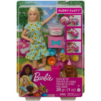 Mattel Barbie Puppy Party Doll And Playset GXV75 887961963274
