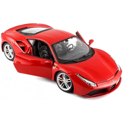 Bburago Ferrari 1/24 Race And Play 488 Gtb, Red 26013 4893993260133