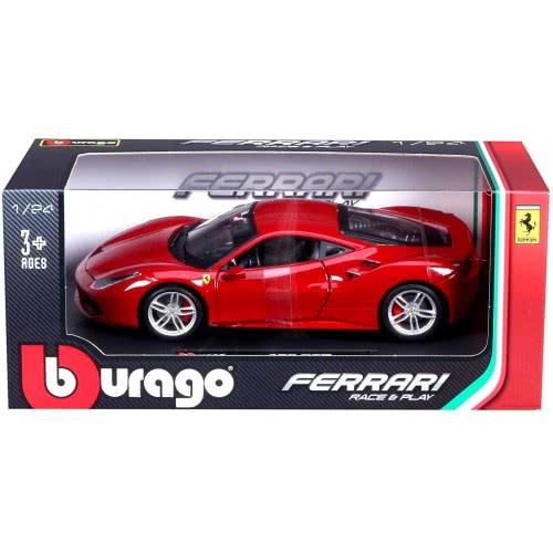 Bburago Ferrari 1/24 Race And Play 488 Gtb, Κόκκινο 26013 4893993260133