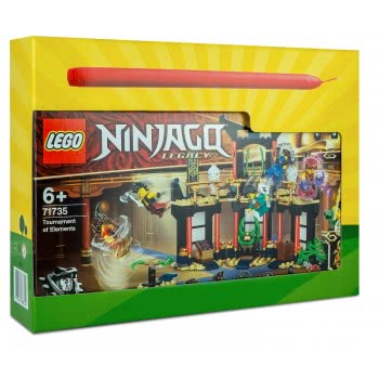 LEGO Easter Candle Ninjago Legacy Tournament Of Elements Temple Building Set With Battle Arena And Collectible Gold Ninja Lloyd 