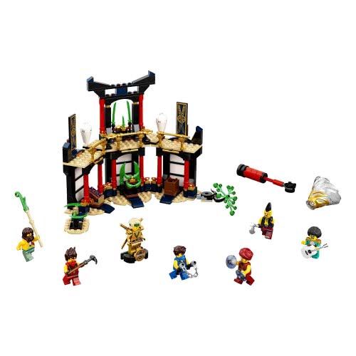 LEGO Easter Candle Ninjago Legacy Tournament Of Elements Temple Building Set With Battle Arena And Collectible Gold Ninja Lloyd 