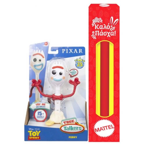 Mattel Λαμπάδα Disney Pixar Toy Story 4 Φιγούρες 18 Εκ. Που Μιλάνε Αγγλικά - Forky GDP80 / GGB25 
