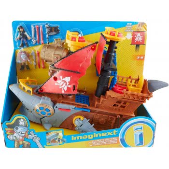Mattel Λαμπάδα Imaginext: Πειρατικό Καράβι - Καρχαρίας DHH61 