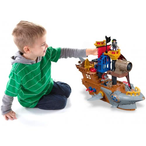 Mattel Λαμπάδα Imaginext: Πειρατικό Καράβι - Καρχαρίας DHH61 