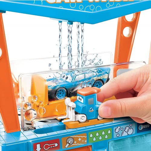 Mattel Easter Candle Disney Pixar Cars Color Change Dinoco Car Wash Car Vehicle Playset, 23 Pieces GTK91 