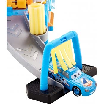 Mattel Easter Candle Disney Pixar Cars Color Change Dinoco Car Wash Car Vehicle Playset, 23 Pieces GTK91 