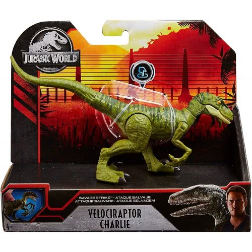 Mattel Λαμπάδα Jurassic World Βασική Φιγούρα Δεινόσαυρου Με Σπαστά Μέλη - Savage Strike Velociraptor GCR54 / GJN92 