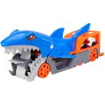 Mattel Λαμπάδα Hot Wheels Shark Chomp Transporter Νταλίκα Καρχαρίας Με Ένα Αυτοκίνητο Κλίμακας 1:64 GVG36 