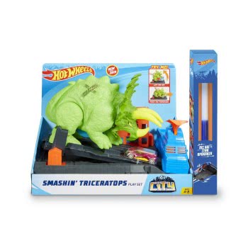Mattel Easter Candle Hot Wheels Smashin Triceratops Play Set GBF97 