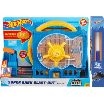 Mattel Λαμπάδα Hot Wheels City Super Bank Blast Out Σετ Παιχνιδιού FNB15 / GBF96 