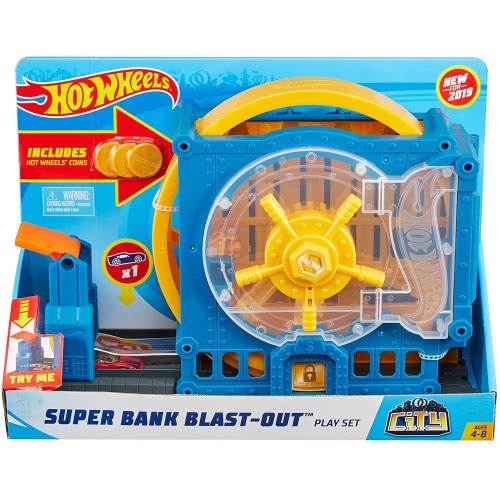 Mattel Λαμπάδα Hot Wheels City Super Bank Blast Out Σετ Παιχνιδιού FNB15 / GBF96 