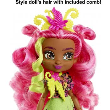 Mattel Λαμπάδα Cave Club Fernessa Κούκλα Με Δεινοσαυράκι Ptilly GNL82 / GNL85 